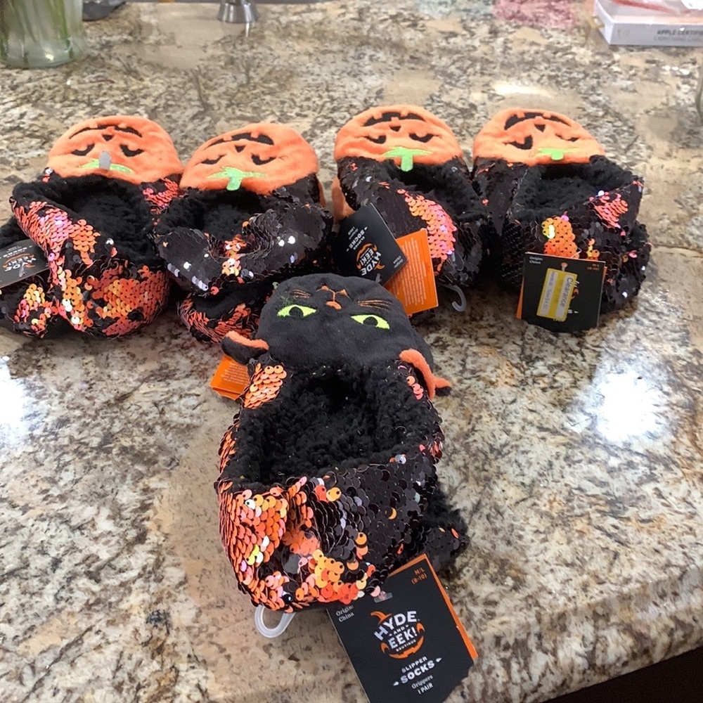 Halloween slipper socks each is 7